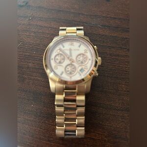 Michael Kors Runway Chronograph Rose Gold-Tone Stainless Steel Watch
